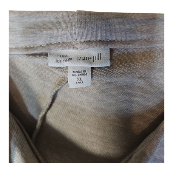 Pure Jill J. Jill Luxe Tencel Beige Sleeveless French Terry Maxi Dress Tall XL - Picture 10 of 14